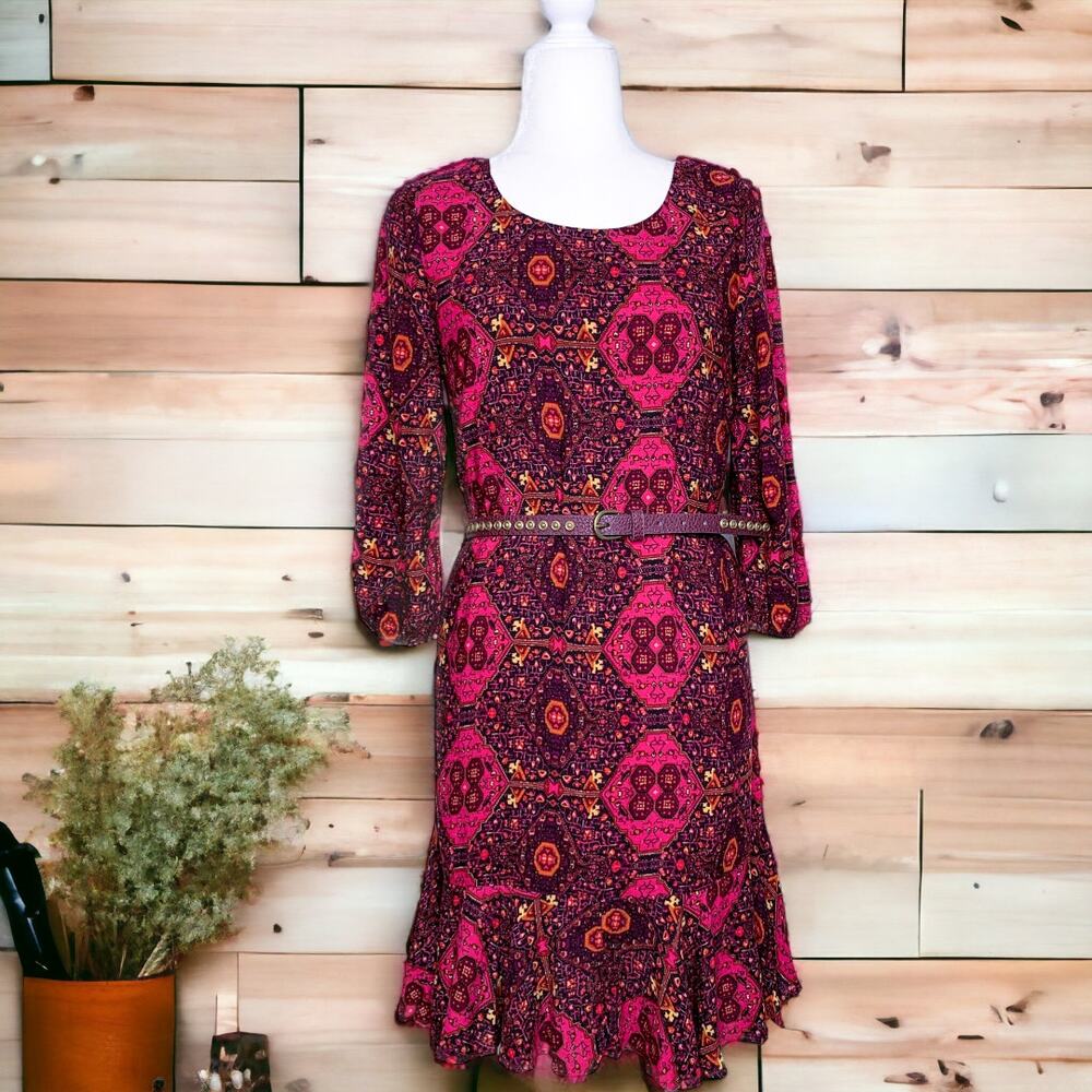 Braeve by Evereve Mojave Women's 3/4 Sleeve Peasant Dress XS